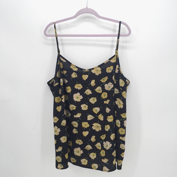 ASOS Curve Tops - Asos Curve Yellow Floral Cami Top